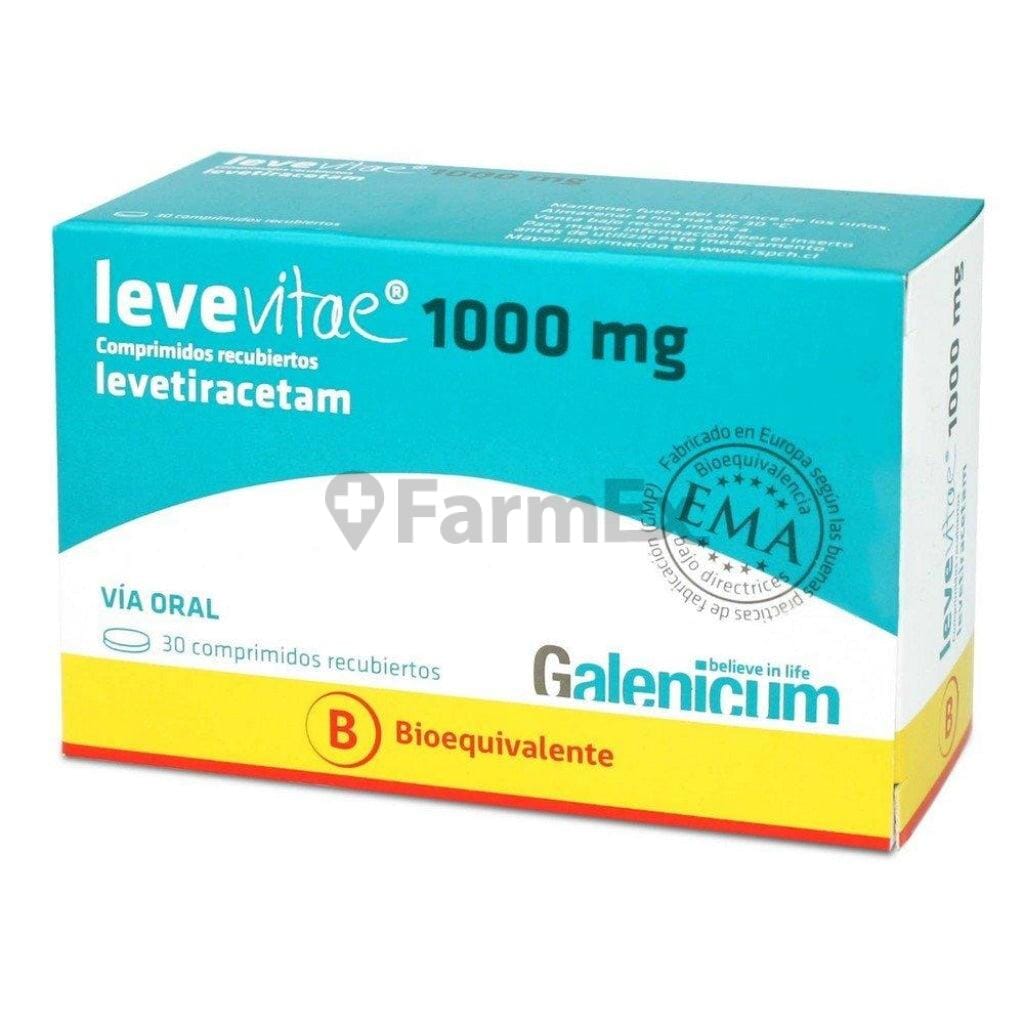 Levevitae Levetiracetam 1000 mg x 30 comprimidos Farmex-MiaHealth-Persistente